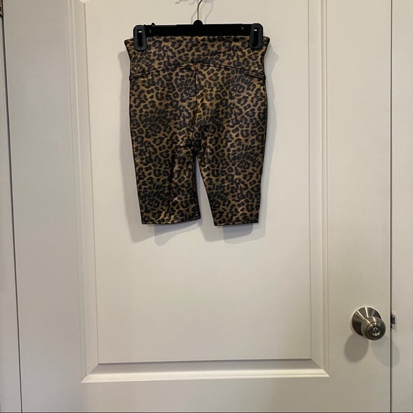 Spanx Faux Leather Leopard Print Bike Shorts - Picture 5 of 5